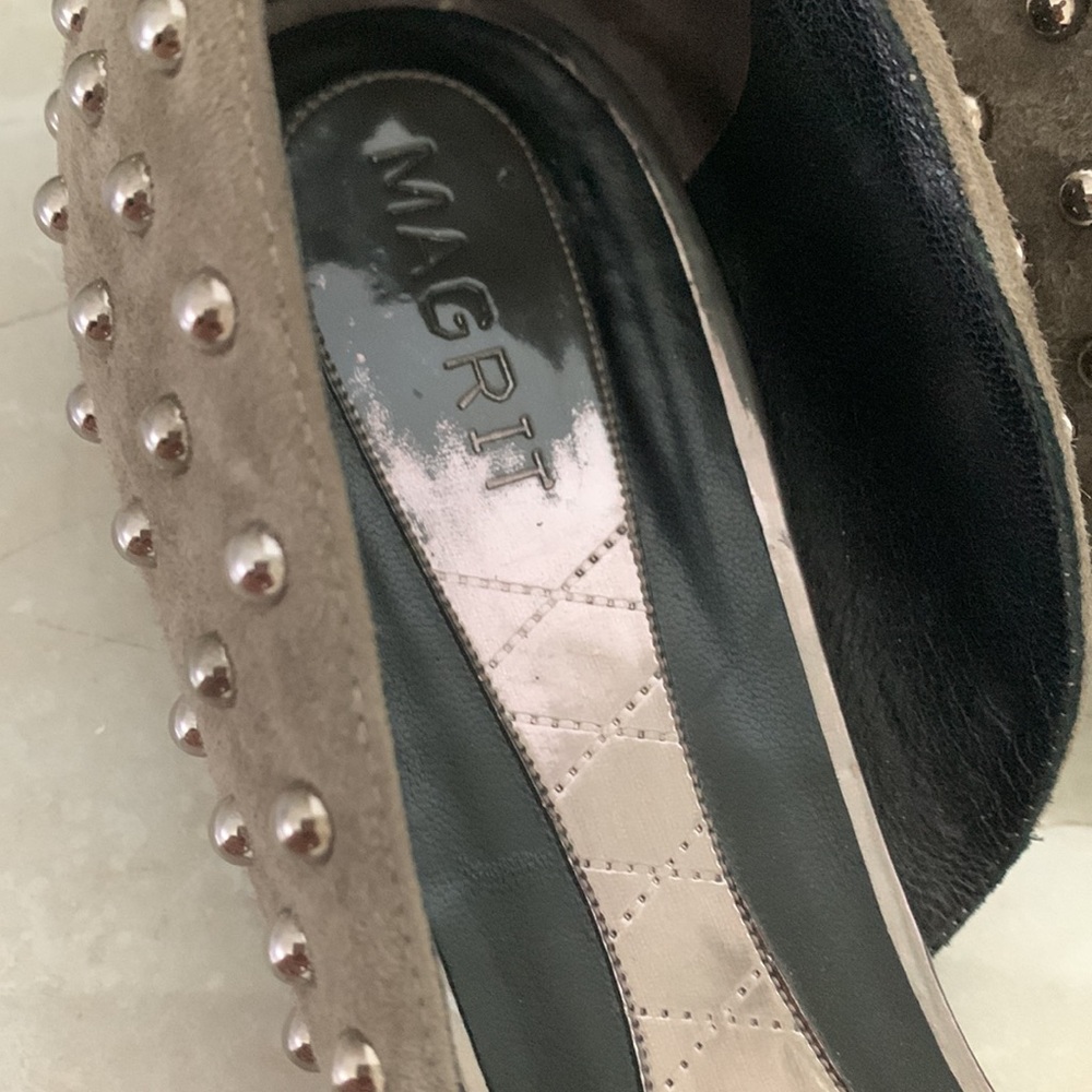 Magrit Studded Suede flats - Picture 3 of 5